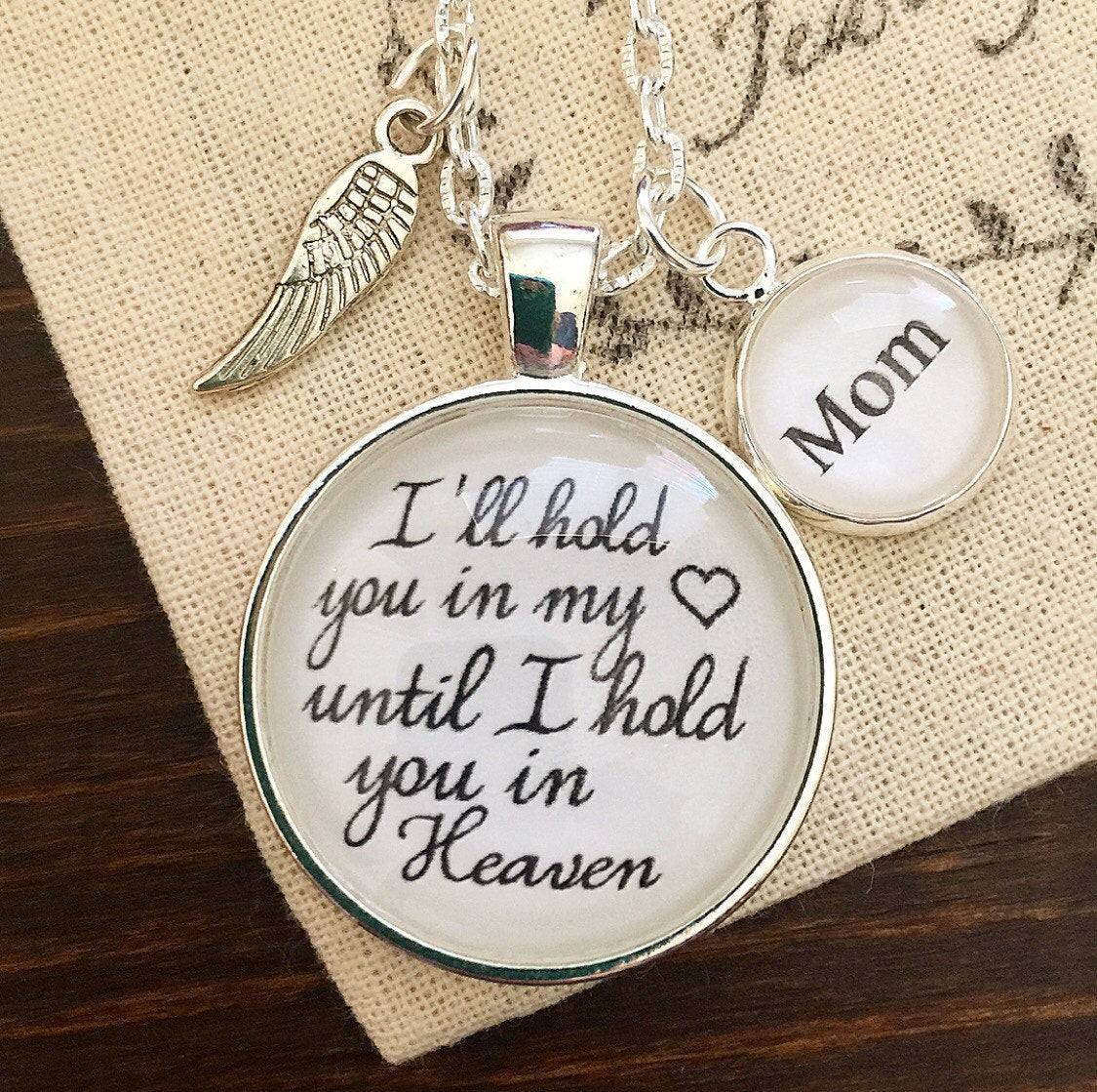Pendant Necklace "I'll hold you in my heart until I hold you in Heaven" - Redeemed Jewelry