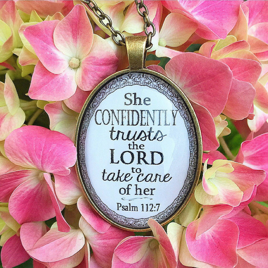 She confidently trusts the Lord to take care of her. Psalm 112:7 Necklace - Redeemed Jewelry