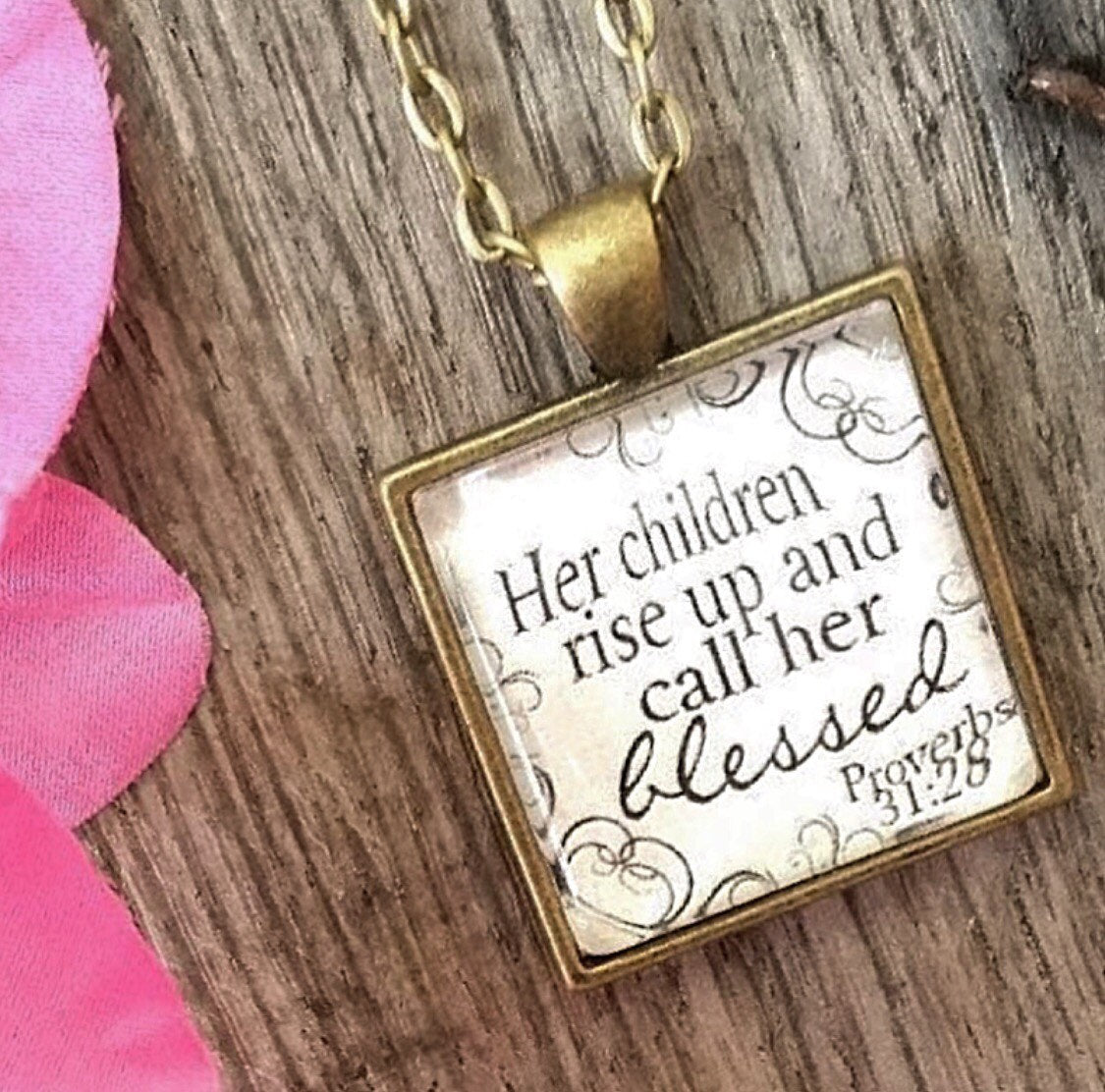 Her children rise up and call her blessed. Proverbs 31:28 Necklace - Redeemed Jewelry