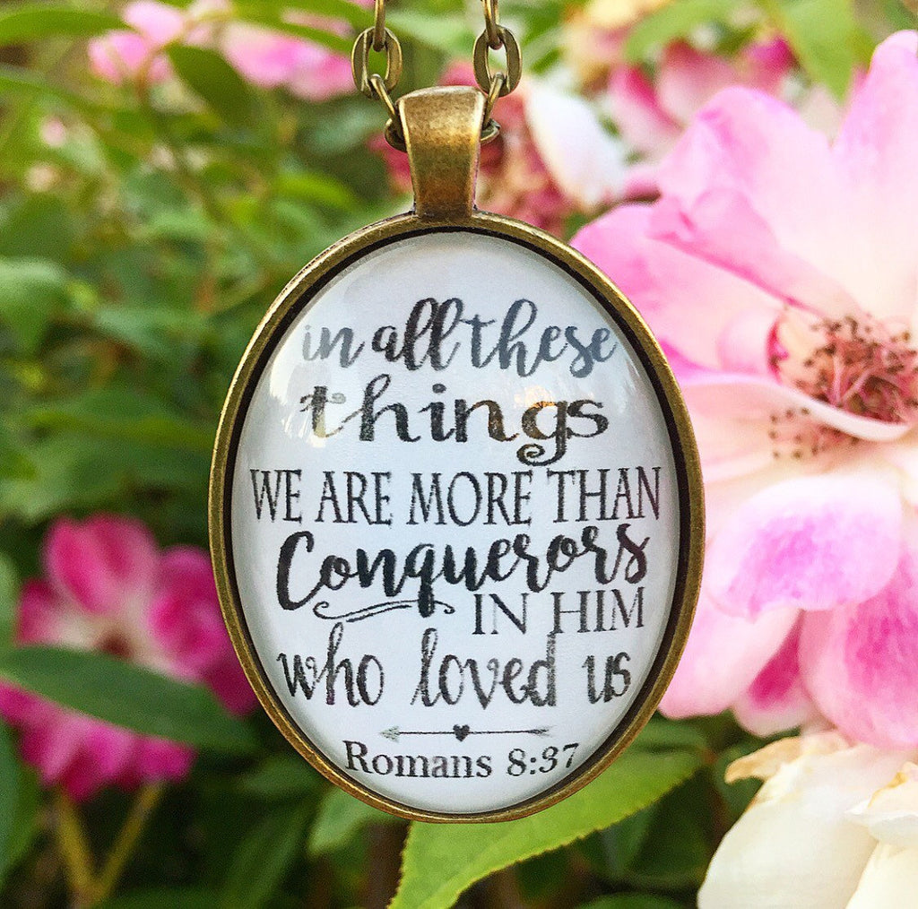 Romans 8:37 Necklace - Redeemed Jewelry