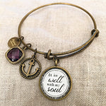 It Is Well With My Soul Bangle Bracelet - Redeemed Jewelry