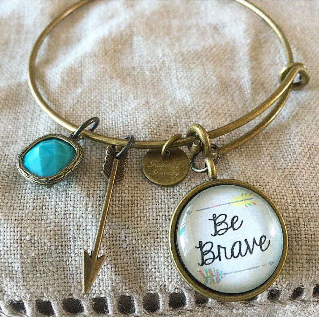 Be Brave Bangle Bracelet - Redeemed Jewelry