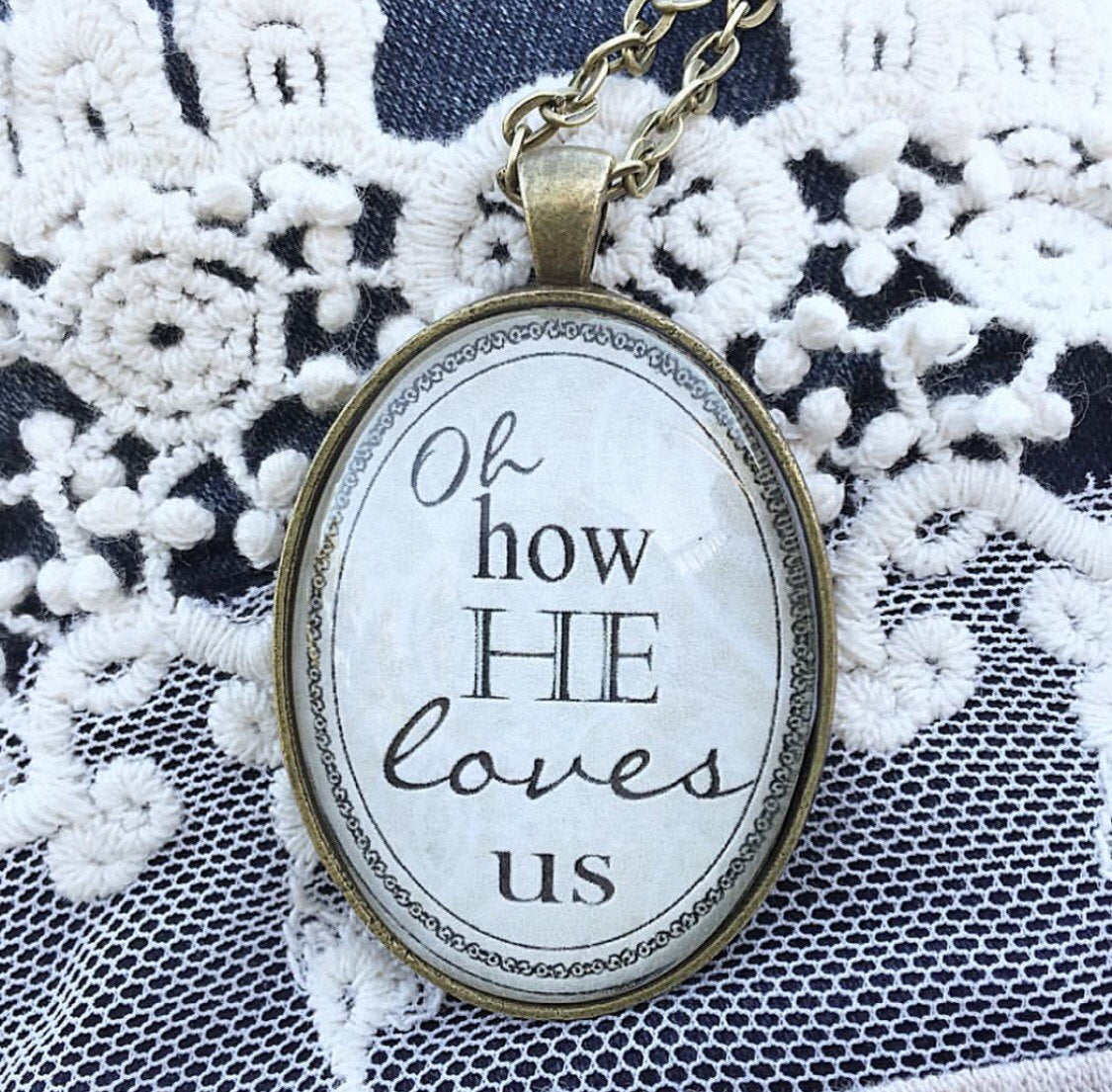How He Loves Us Pendant Necklace - Redeemed Jewelry