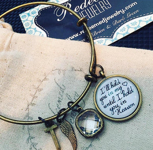 Hold you in My Heart Bangle Bracelet - Redeemed Jewelry