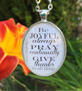 1 Thessalonians 5:16-18 Necklace - Redeemed Jewelry