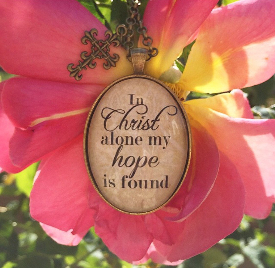 In Christ Alone My Hope is Found Pendant Necklace - Redeemed Jewelry