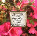 Proverbs 31:25 Necklace - Redeemed Jewelry