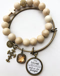 She Believed God Could And So She Prayed Bangle Bracelet - Redeemed Jewelry