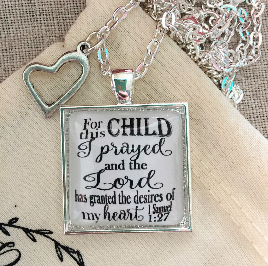 For This Child I Have Prayed 1 Samuel 1:27 Necklace - Redeemed Jewelry